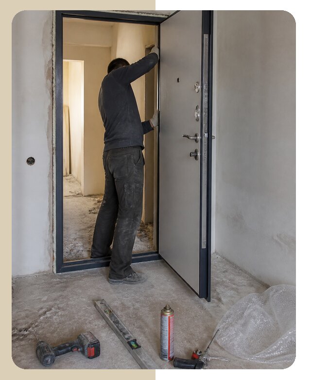 Профессиональная установка входной металлической двери в Сосновоборске